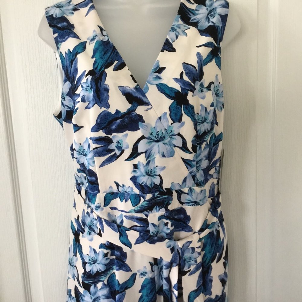 Blue and white jump  suit